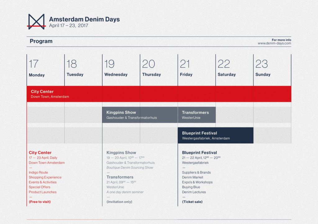 Amsterdam Denim Days 2017 program